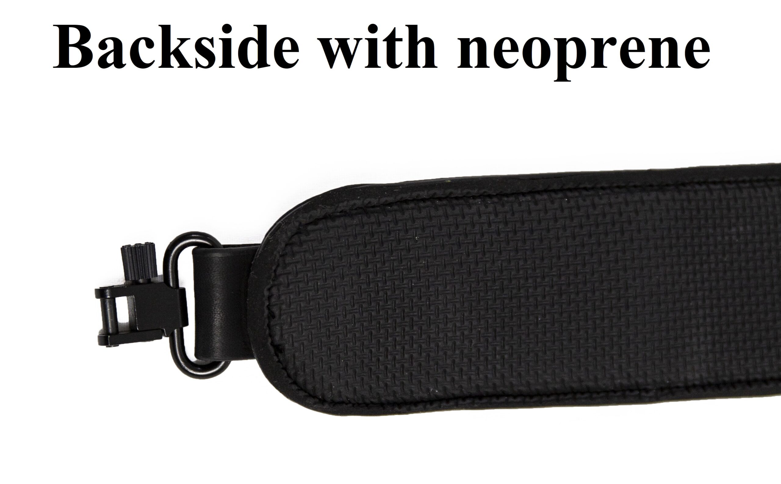 Gewehrriemen Schwarz Leder, Patronenhalter, Rimenbugel, neopren - Billede 5