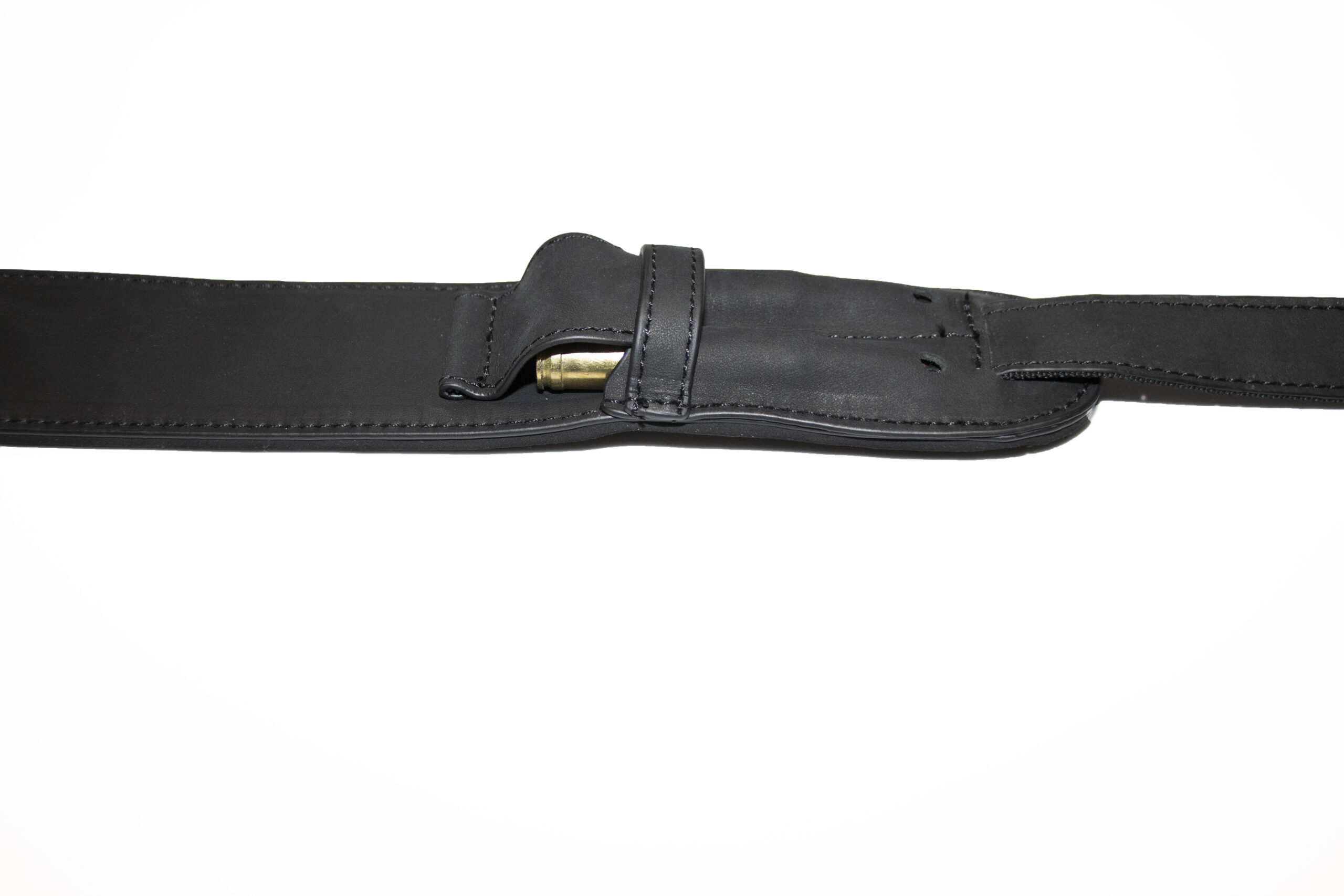 Gewehrriemen Schwarz Leder, Patronenhalter, Rimenbugel, neopren - Billede 3