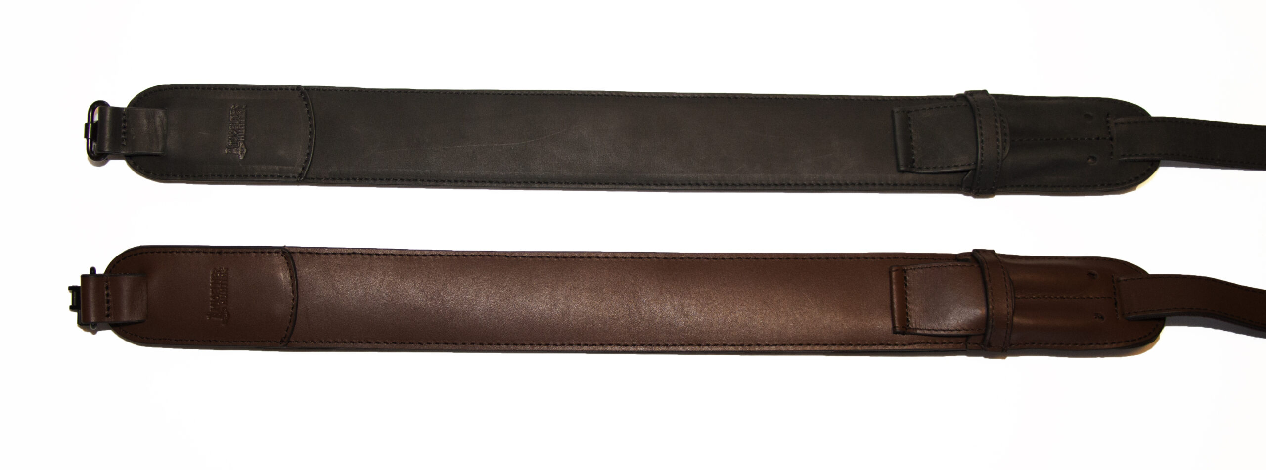 Gewehrriemen Schwarz Leder, Patronenhalter, Rimenbugel, neopren - Billede 2