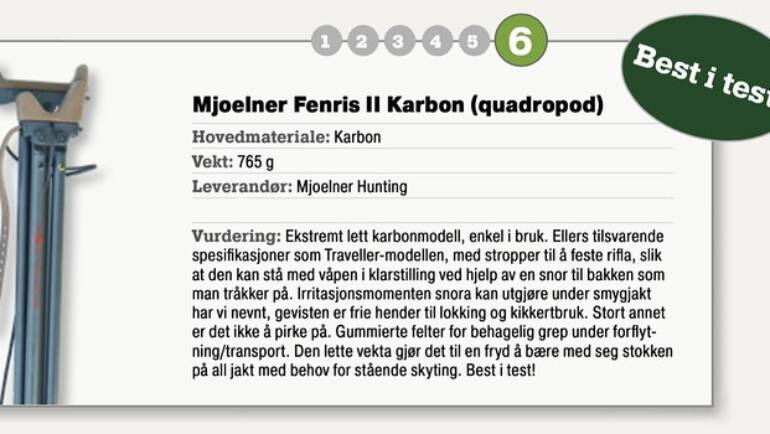 Mjoelner Jagt takes two prizes in the Norwegian Jakt & Fiskes shooting stick test