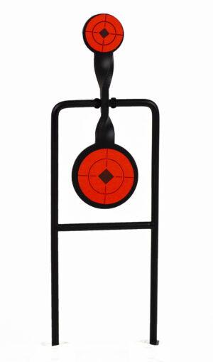2 Rifle Gong Spinner Targets with Stand
